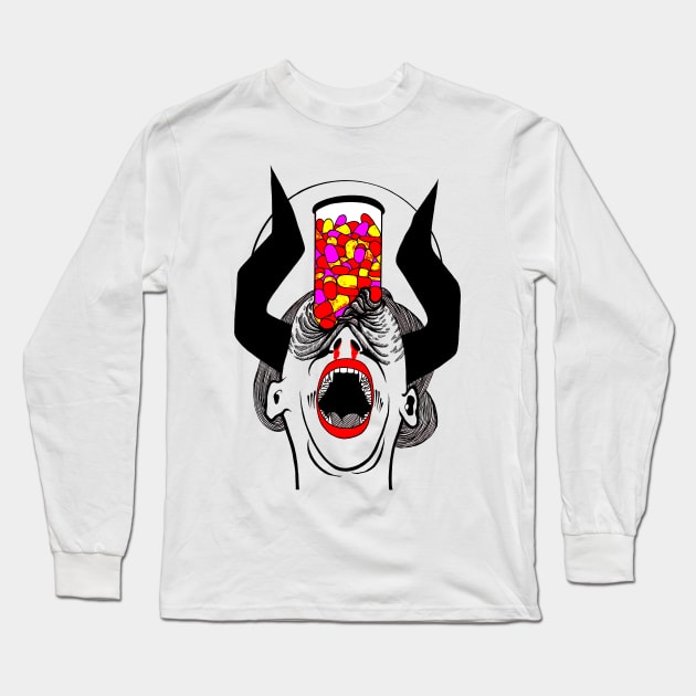 Pills Long Sleeve T-Shirt by FUN ART